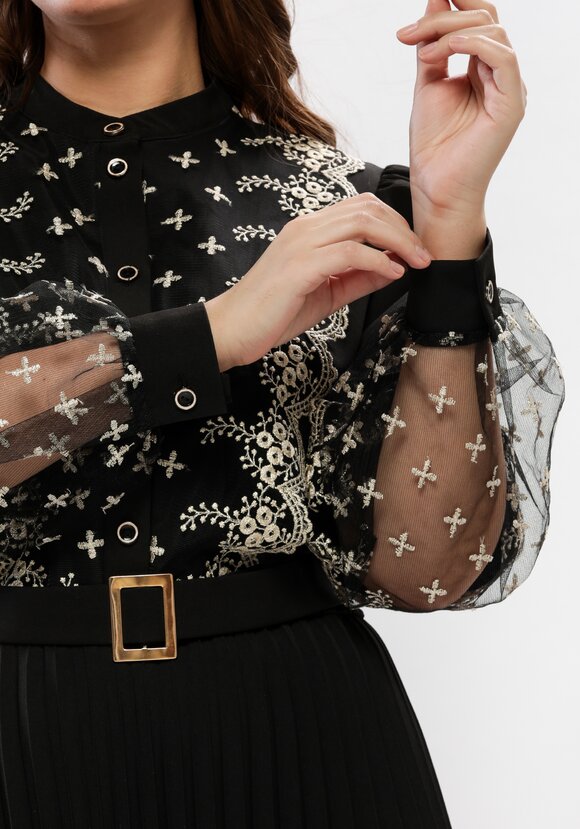 Платье с ажурным кружевом шир.  580, рис. 30