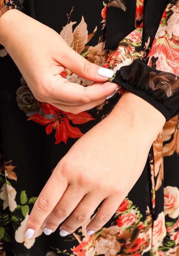 Платье свободного кроя А-силуэта с принтом шир.  580, рис. 6