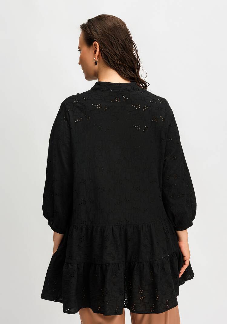 Туника из шитья с ярусами на пуговицах шир.  750, рис. 19