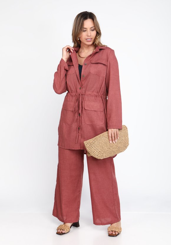 Брюки широкие из хлопка на резинке шир.  580, рис. 23