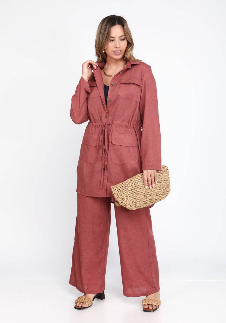 Брюки широкие из хлопка на резинке шир.  750, рис. 23