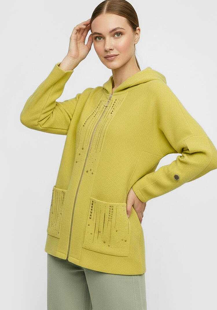 Толстовка на молнии со стразами шир.  750, рис. 1