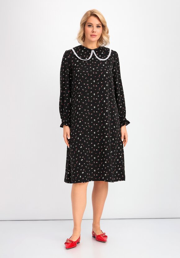 Платье с акцентным воротником шир.  580, рис. 4