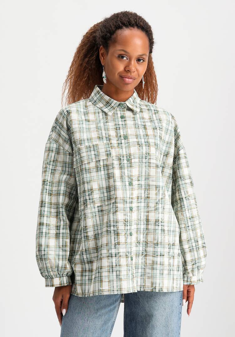 Рубашка в клетку свободного кроя шир.  750, рис. 20