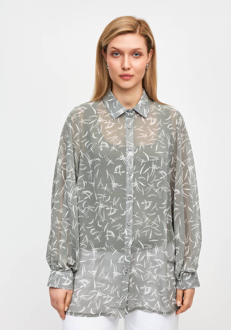 Рубашка из шифона Иветта шир.  750, рис. 9