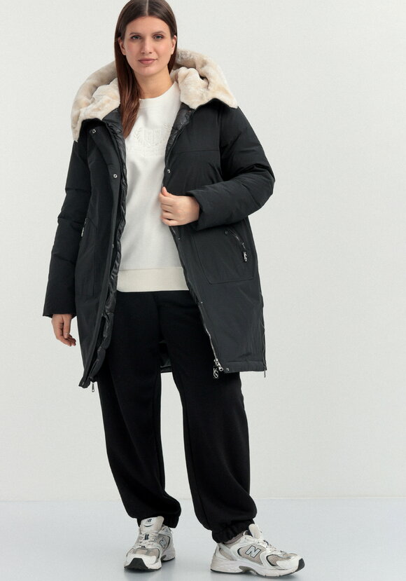 Куртка с меховым капюшоном на молнии шир.  580, рис. 9