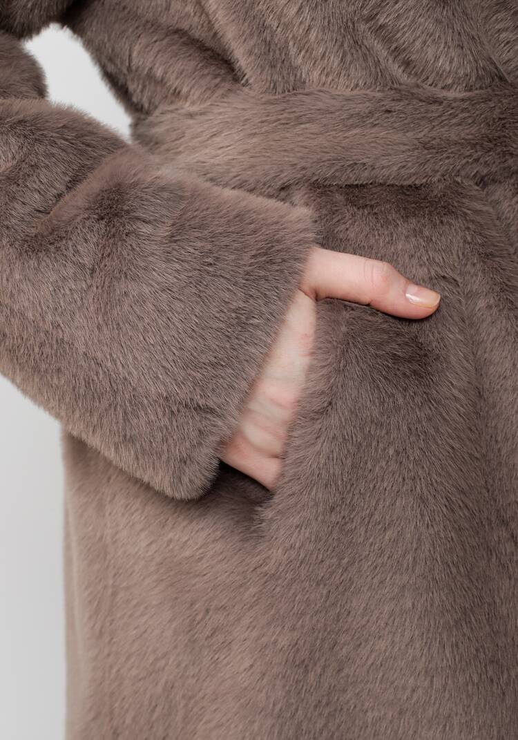 Шуба с леопардовым воротником шир.  750, рис. 5