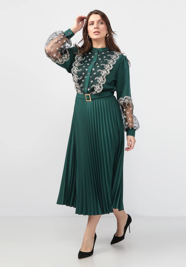 Платье с ажурным кружевом шир.  750, рис. 39