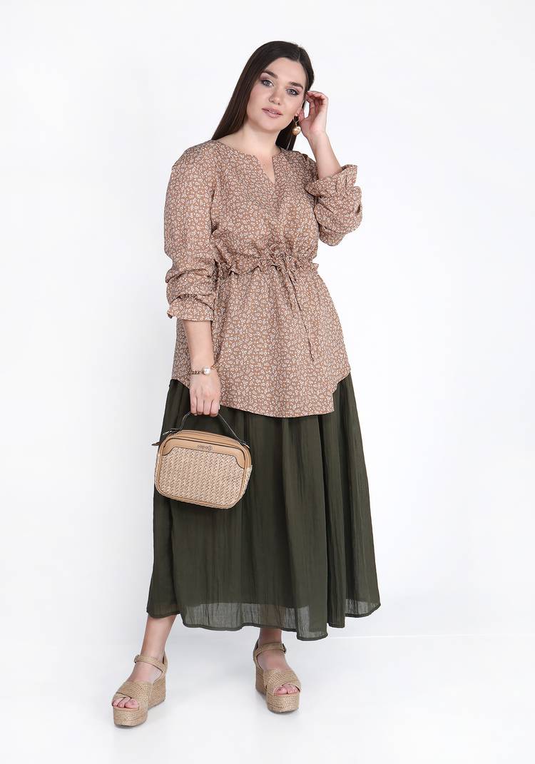 Блуза с кулиской на талии шир.  750, рис. 7