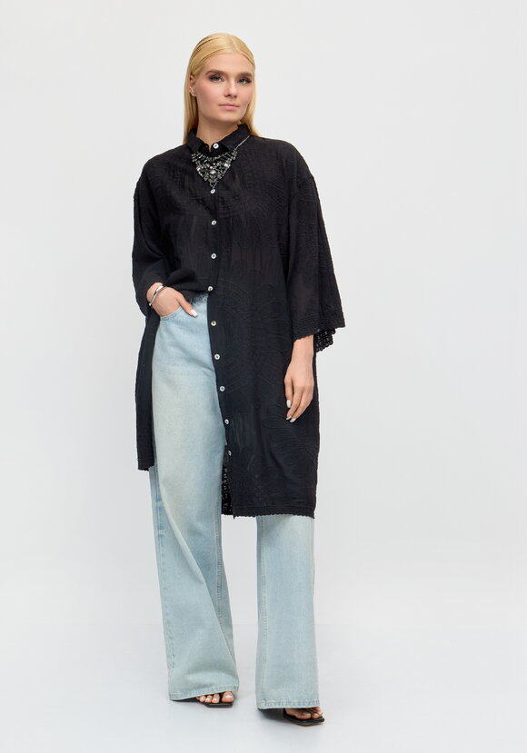 Рубашка-туника с вышивкой Романтика лета шир.  580, рис. 3