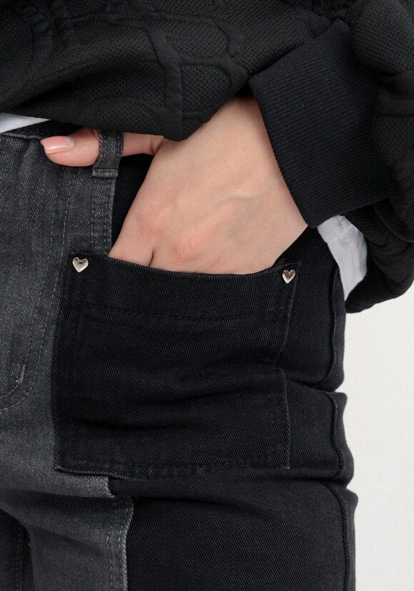 Джинсы комбинированные двухцветные шир.  580, рис. 13