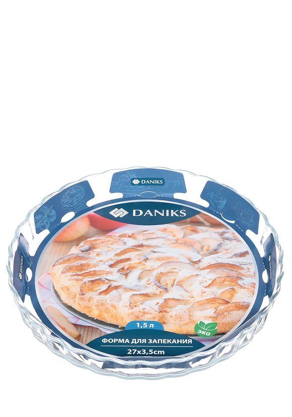 Круглая форма для выпечки, жаропрочное стекло шир.  580, рис. 1