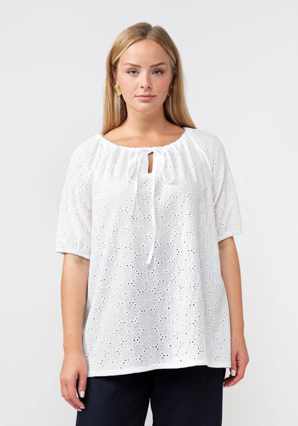 Блуза из шитья свободного кроя шир.  580, рис. 15