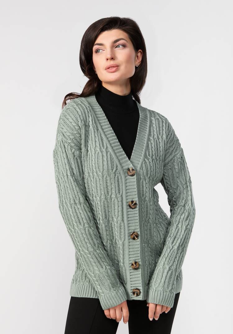 Кардиган удлиненный с объемными косами шир.  750, рис. 21