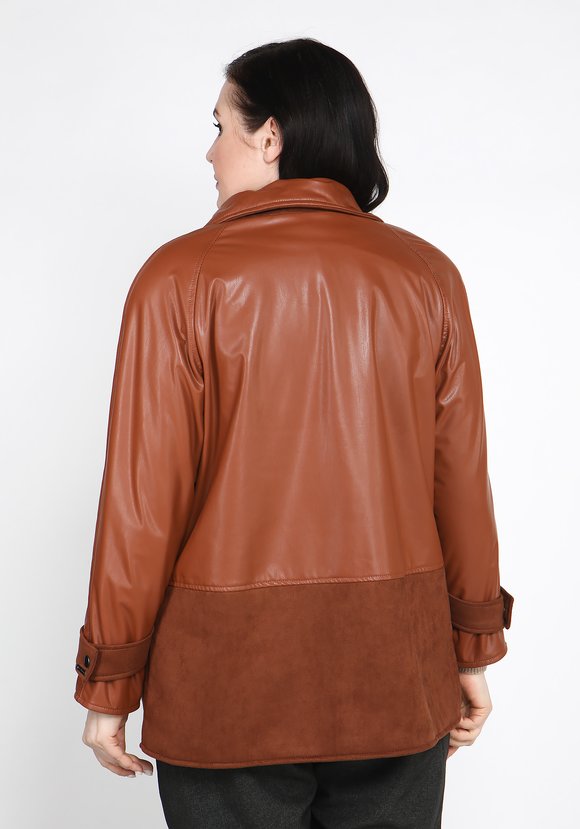 Куртка из экокожи на молнии шир.  580, рис. 11