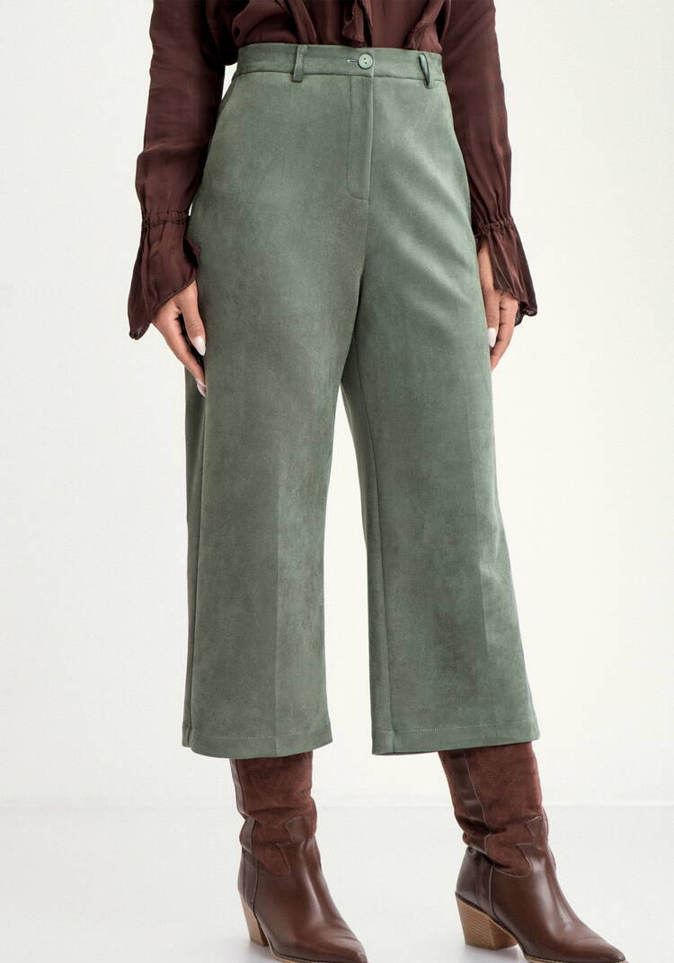 Брюки кюлоты из эко замши шир.  750, рис. 4