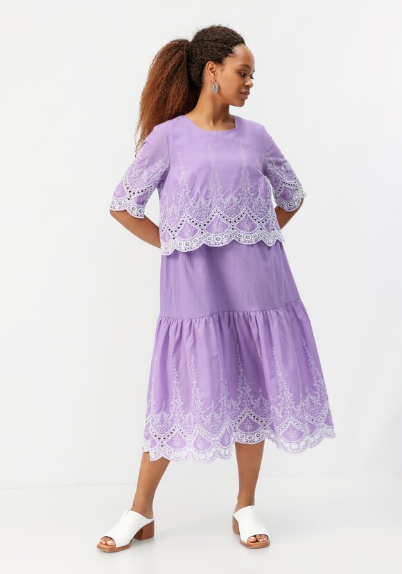 Платье свободного кроя с вышивкой шир.  580, рис. 34