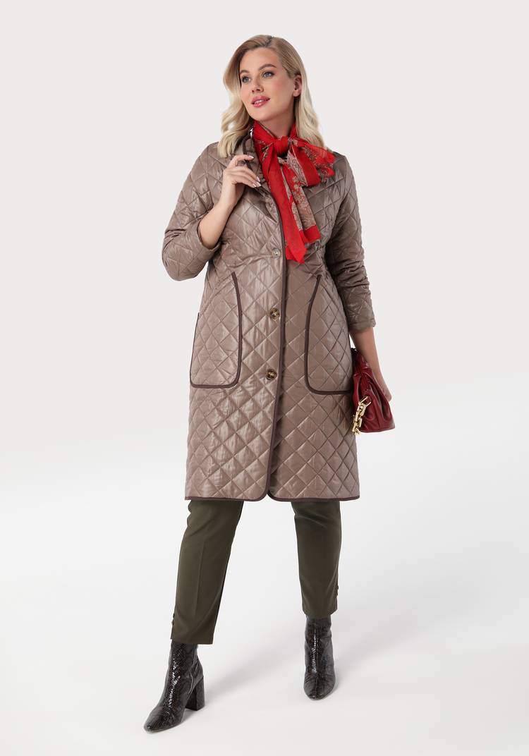 Пальто с окантовкой контрастной лентой шир.  750, рис. 4