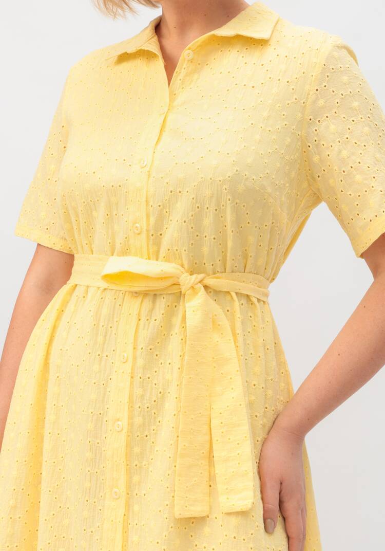 Платье из хлопка с поясом шир.  750, рис. 38