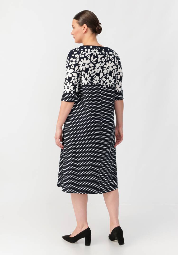 Платье Горох с принтом шир.  750, рис. 4