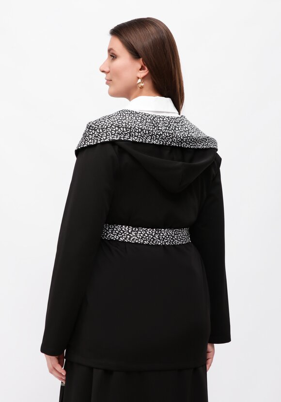 Кардиган с леопардовым капюшоном шир.  580, рис. 3