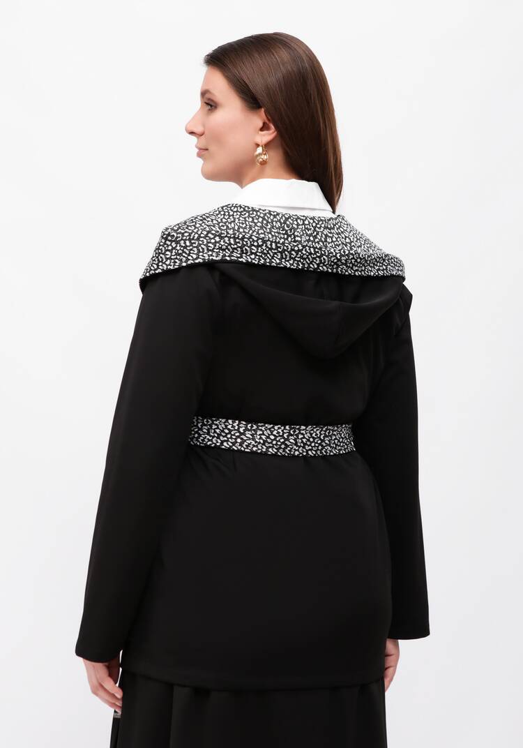 Кардиган с леопардовым капюшоном шир.  750, рис. 3