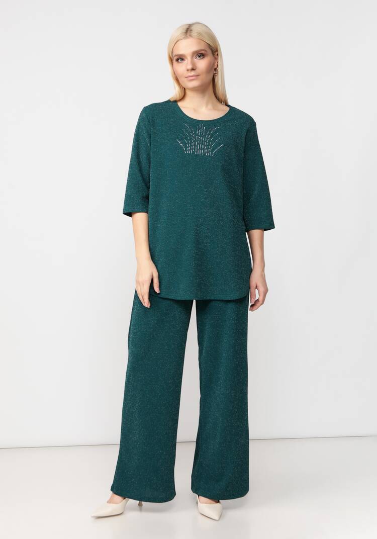 Блуза с метанитью и декором на груди шир.  750, рис. 27