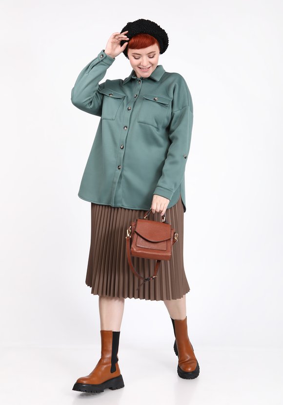 Рубашка удлиненная из футера с начесом шир.  580, рис. 2