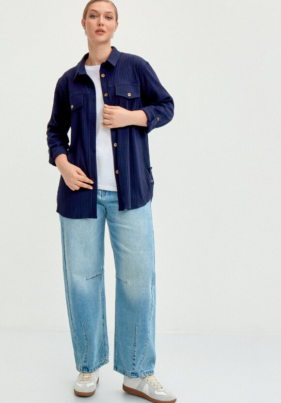 Рубашка из крупного вельвета шир.  580, рис. 2