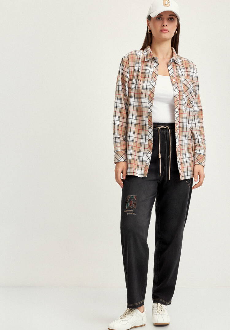 Брюки бананы с миниатюрной вышивкой шир.  750, рис. 18