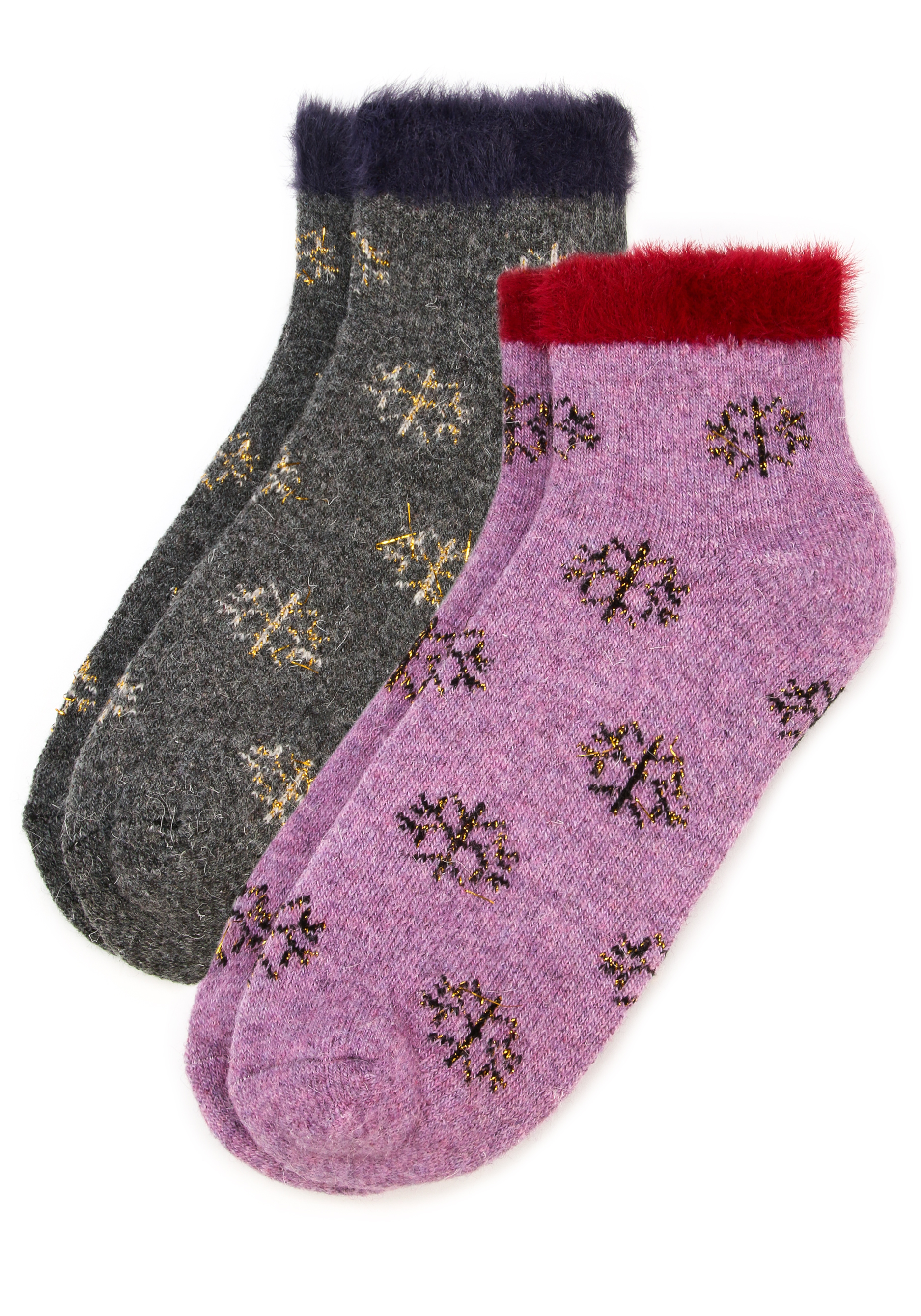 

Носки с шерстью горностая, 2 пaры, Мультиколор