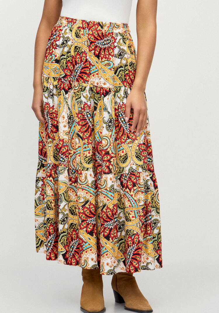 Юбка с воланами и принтом шир.  750, рис. 10