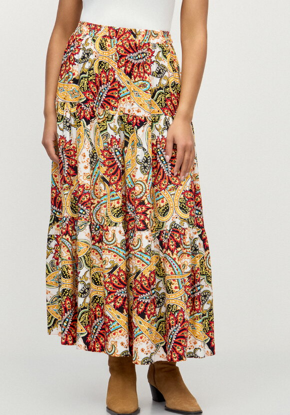 Юбка с воланами и принтом шир.  580, рис. 10