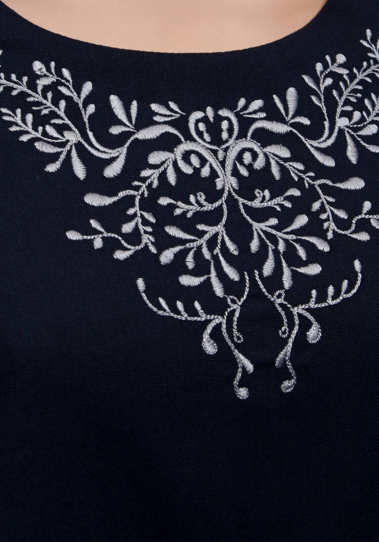 Платье из льна с вышивкой шир.  750, рис. 5