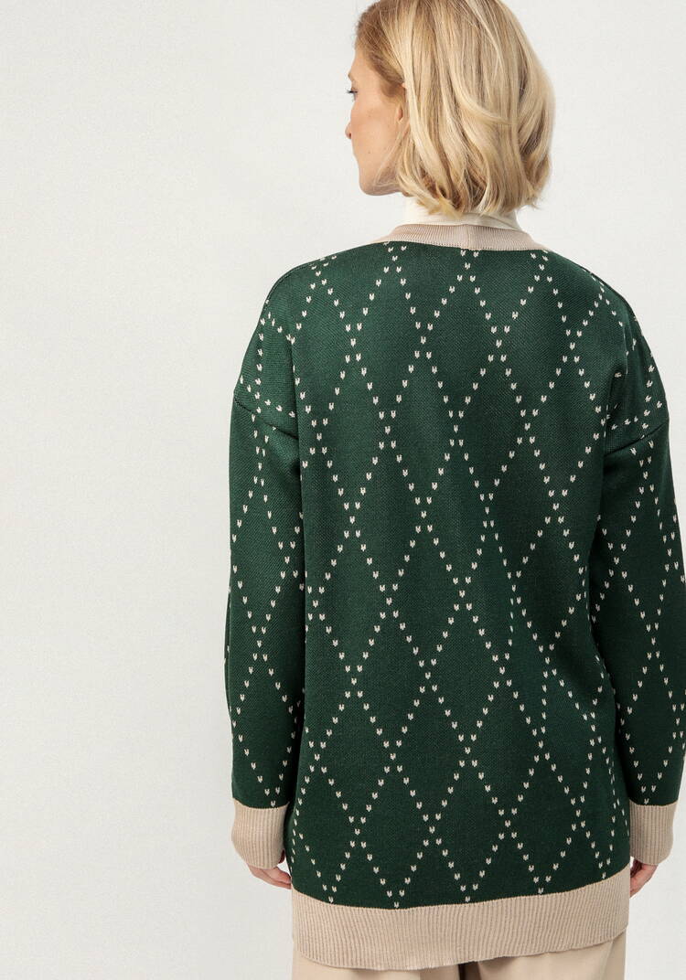 Кардиган с рисунком ромб шир.  750, рис. 3