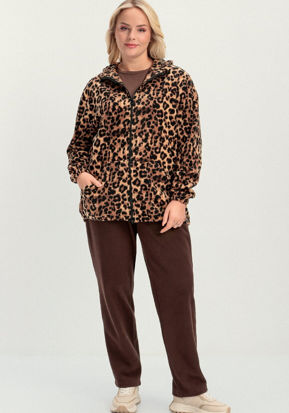 Толстовка из флиса с анималистичным принтом шир.  580, рис. 8