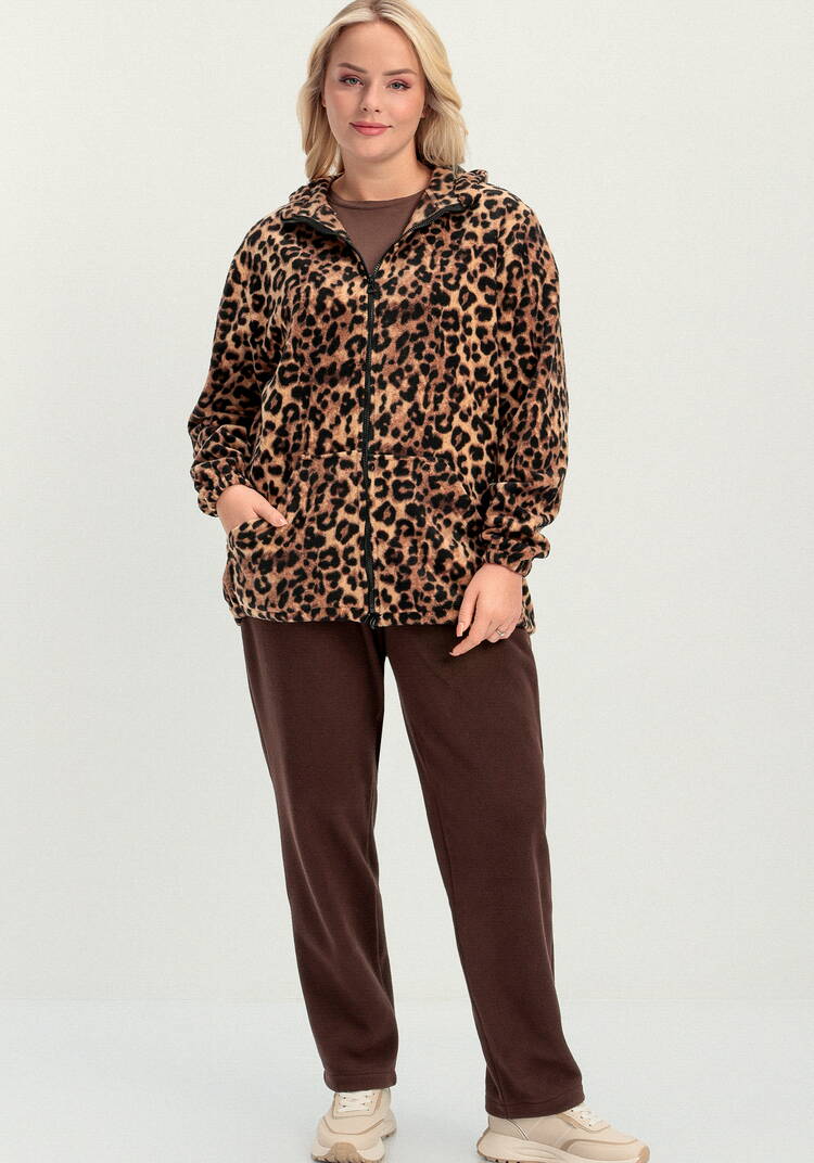 Толстовка из флиса с анималистичным принтом шир.  750, рис. 8