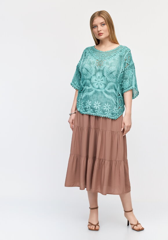 Блуза Ажурный флер шир.  580, рис. 14