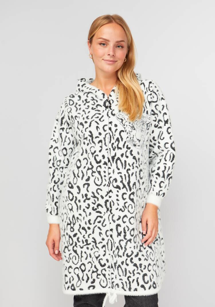 Кардиган-пальто с леопардовым принтом шир.  750, рис. 1