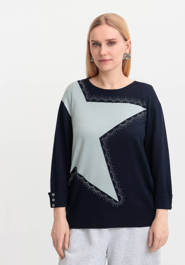 Джемпер Галактика на плечах шир.  750, рис. 36