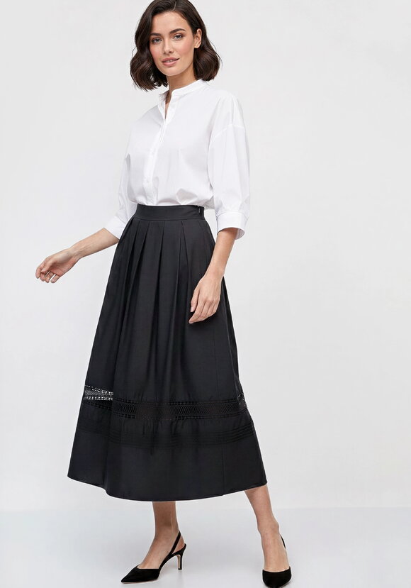 Юбка свободного кроя с кружевом шир.  580, рис. 1