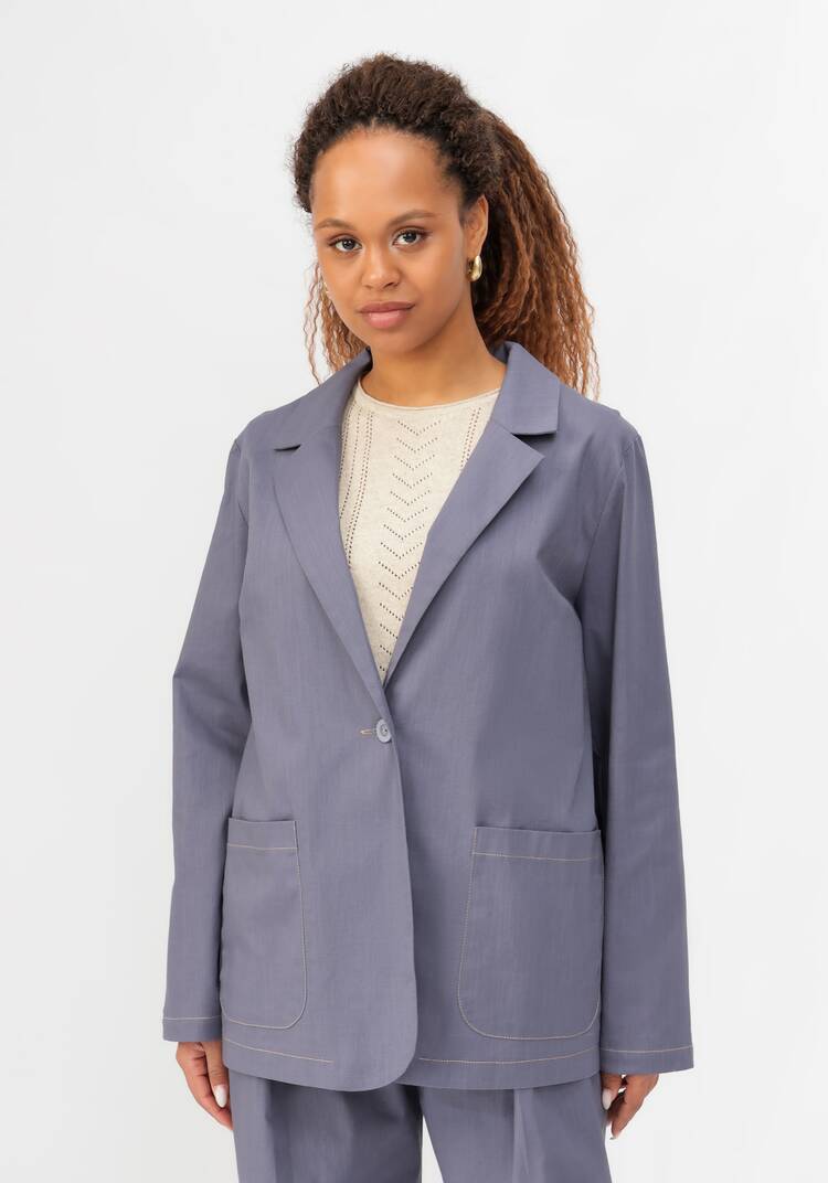 Пиджак изо льна однобортный шир.  750, рис. 15