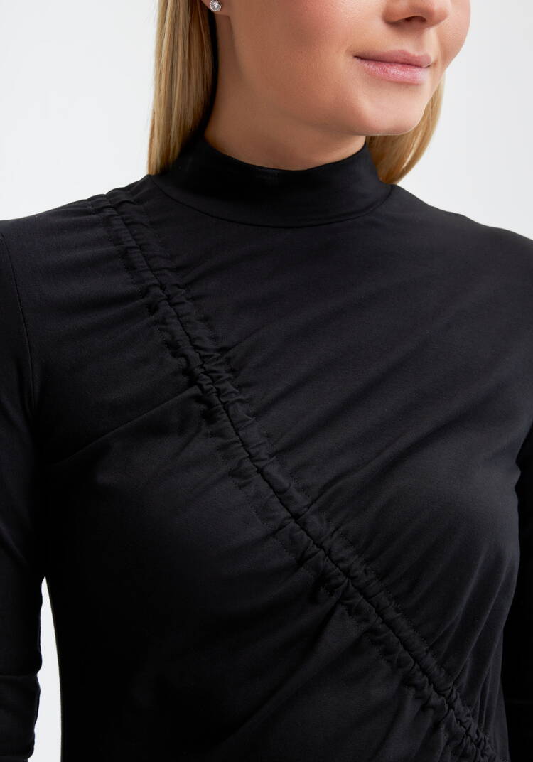 Водолазка со сборкой Хельга шир.  750, рис. 17