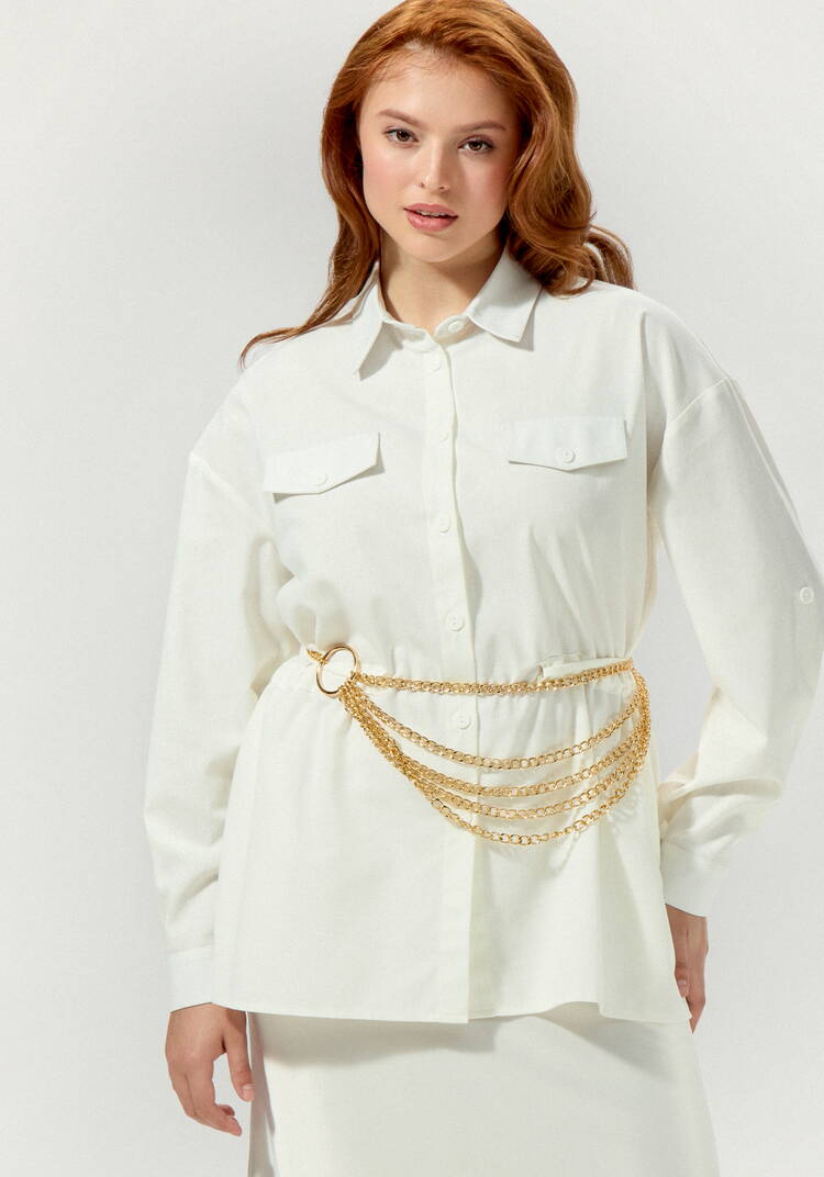 Рубашка изо льна на кулиске шир.  750, рис. 9