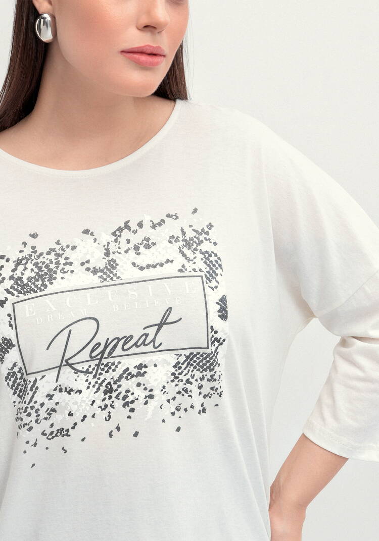 Туника с принтом на груди шир.  750, рис. 5