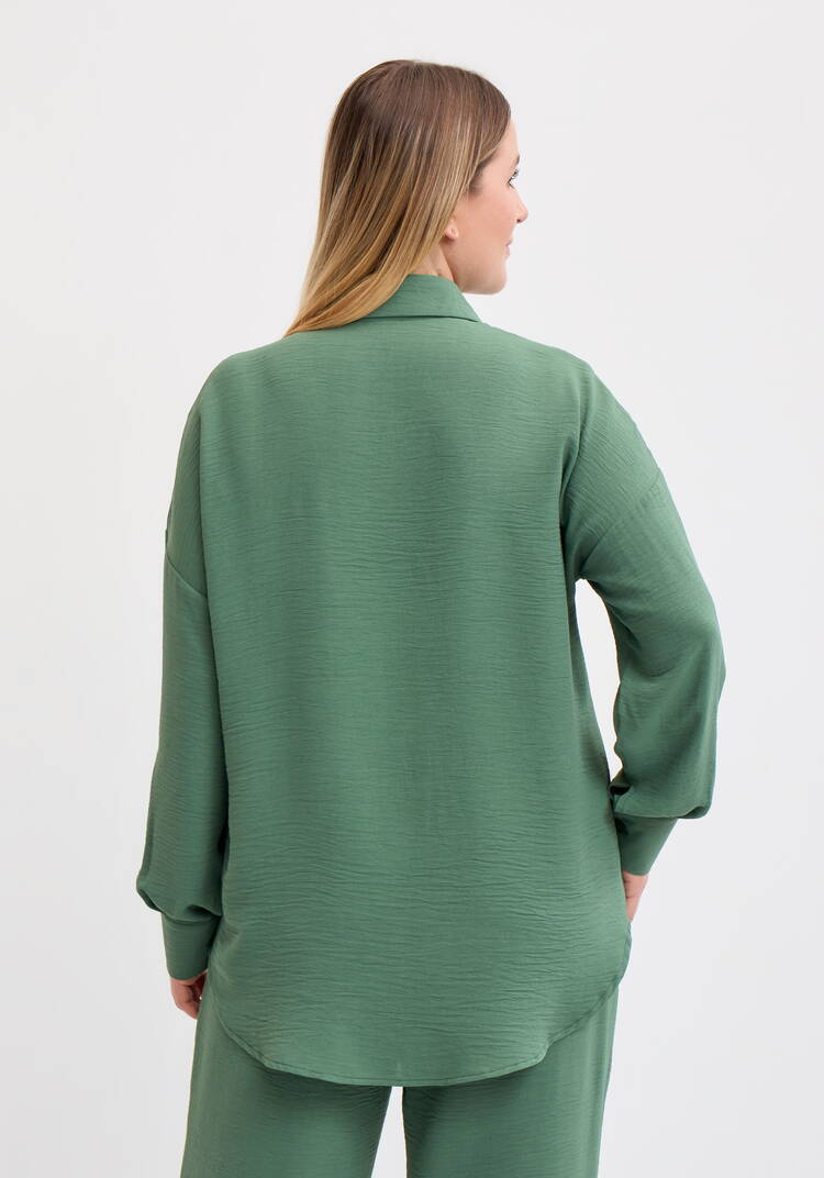 Рубашка свободного кроя с ассиметричным низом шир.  750, рис. 9