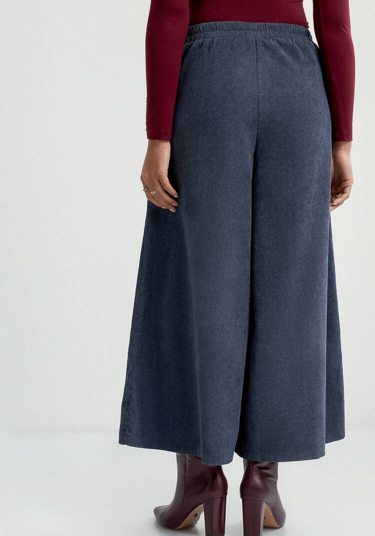 Юбка-брюки из микровельвета шир.  750, рис. 20