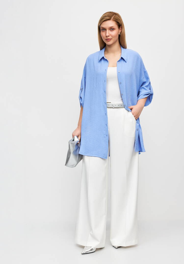 Рубашка удлиненная на пуговицах Лорелия шир.  750, рис. 12
