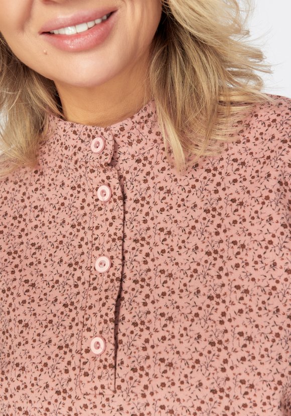 Блуза с цветочным принтом и кокеткой шир.  580, рис. 2