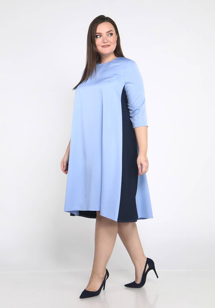 Платье двухцветное с рукавом 3/4 шир.  750, рис. 6